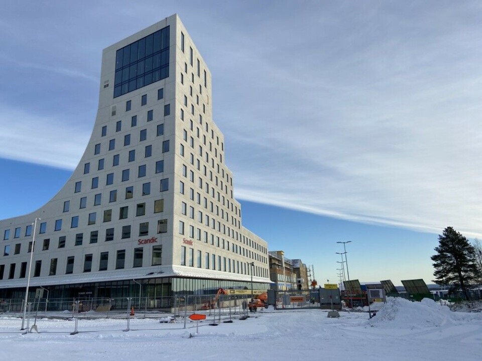 CLICK FOR IMAGE GALLERY. With 230 rooms and Kiruna's first sky bar, the new Scandic hotel is one of the landmark buildings forming the shape of the new city center. Photo: Thomas Nilsen