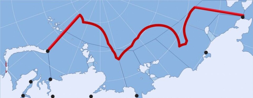 The Northern Sea Route includes the waters between Novaya Zemlya and the Bering Strait. Map by nsra.ru