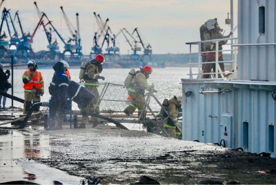 Emergency training in Dudinka, on shores of Yenisey River. Photo: mchs.gov.ru