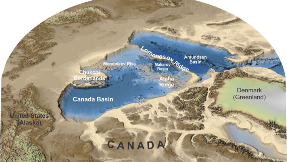 A map from Canada’s UNCLOS submission showing the Lomonosov Ridge. Source: Government of Canada