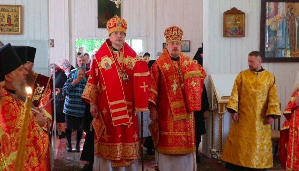 Metropolit Mitrofan of Murmansk and Archbishop Tarasii of Severomorsk headed the church service in the Church of Boris and Gleb. Photo: Severomorsk diocese on VK