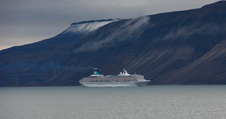Cruise ship in Svalbard. Photo: Atle Staalesen