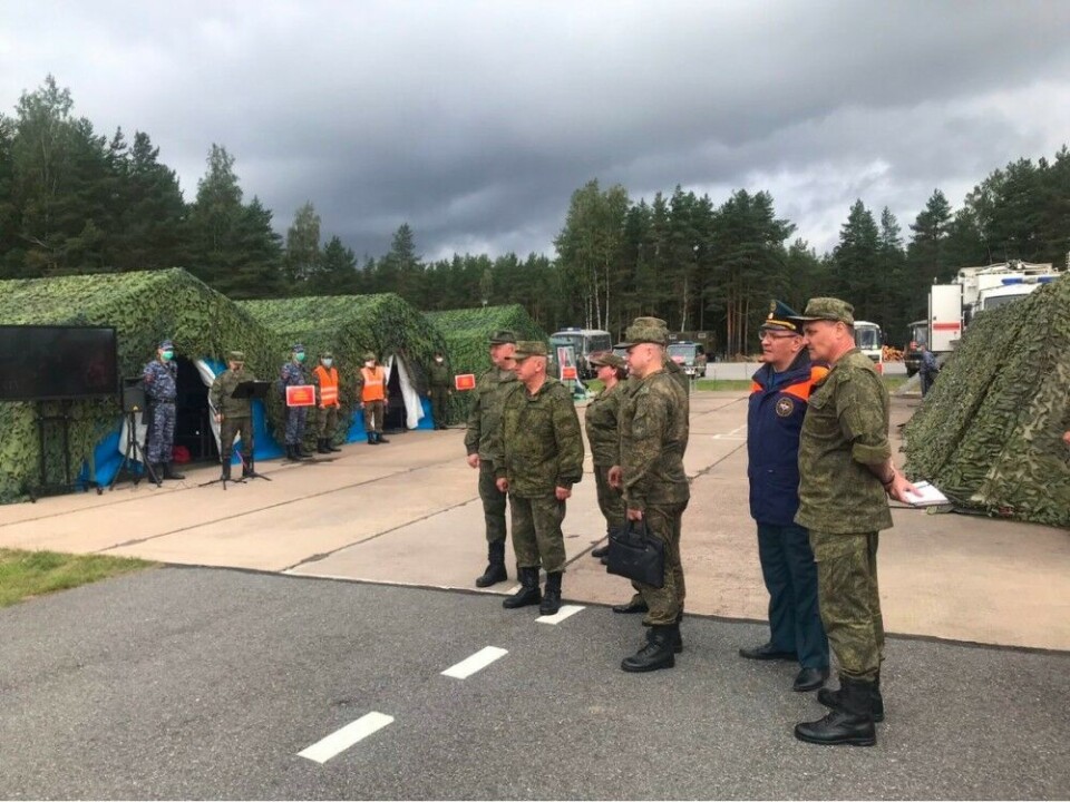 Representatives of the Emercom discuss Zapad-21 with the Armed Forces. Photo: mchs.gov.ru