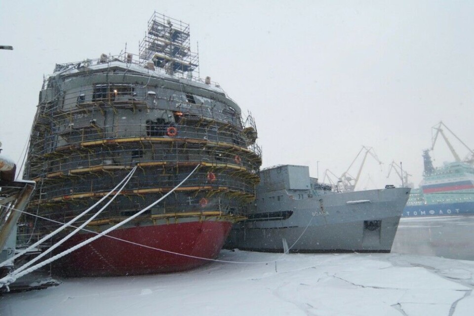 The “Severny Polyus” moored in the Admiralty Yard in January 2022. Photo: admship.ru
