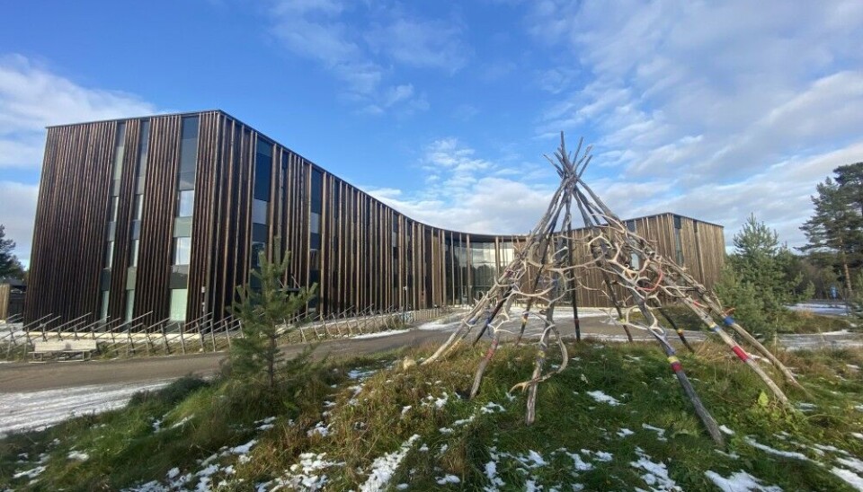 Sajos, the Sámi Cultural Centre in Inari, houses the Finnish Sámi parliament. Photo: Thomas Nilsen