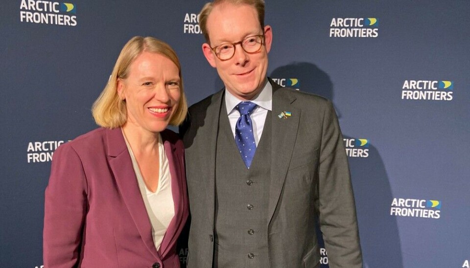 Foreign ministers of Norway and Sweden, Anniken Huitfeldt and Tobias Billström. Photo: Thomas Nilsen