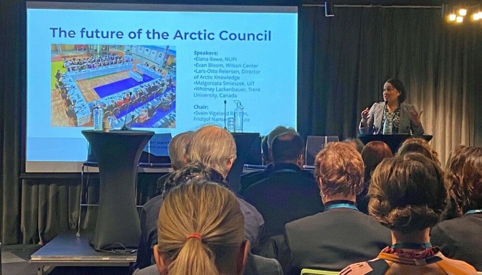 Elana Wilson Rowe is positively surprised to see all practical continuation in the many working groups of the Arctic Council, despite Russia’s lonely chair. The secretariat of the Council is located in Tromsø. Photo: Thomas Nilsen