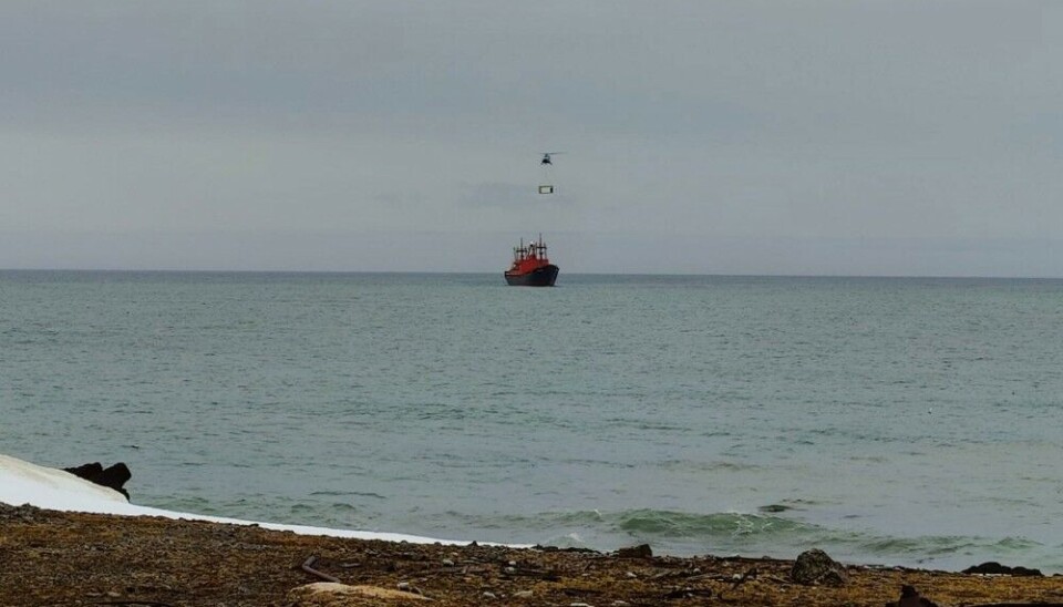 The Mikhail Somov in Arctic waters. Photo: Sevmeteo