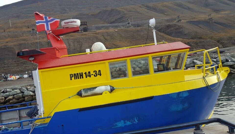 A 2018 photo of the same boat when she was painted in Ukrainian colors and had a Norwegian flag on the mast. Photo: Thomas Nilsen