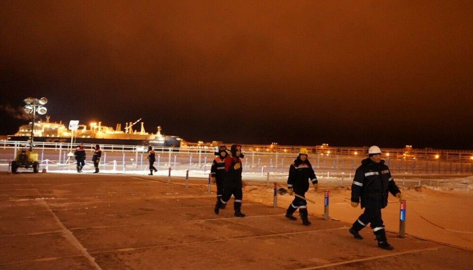 Chinese workers at the Yamal LNG. Photo: Atle Staalesen