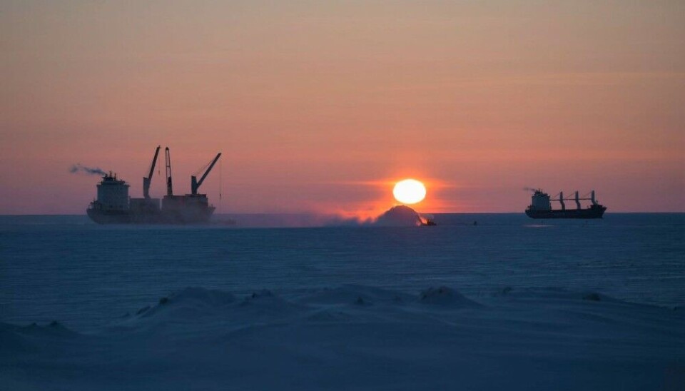 Icy shipping on the Northern Sea Route. Photo: RN Vankor