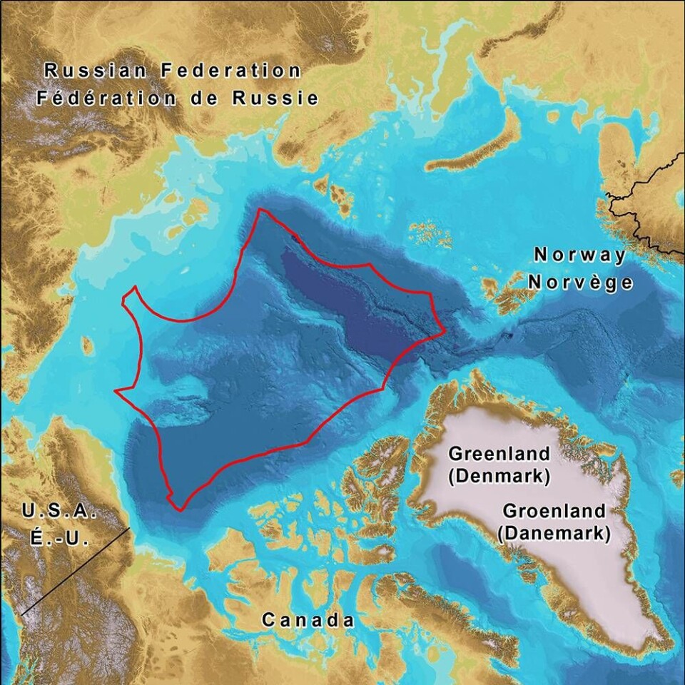 Map showing area covered by the Agreement to Prevent Unregulated High Seas Fisheries in the Central Arctic Ocean. Map: Government of Canada