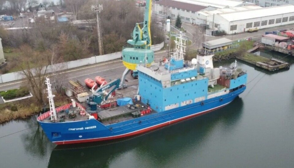 The Grigorii Mikheev is owned and operated by the Russian Hydrographical Company. Photo: Nordic-kb.ru