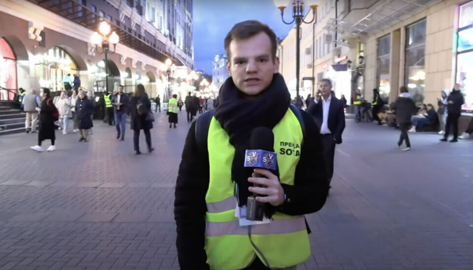 Artyem Kriger was detained live on air while covering an anti-war protest on the streets of Moscow in 2022.