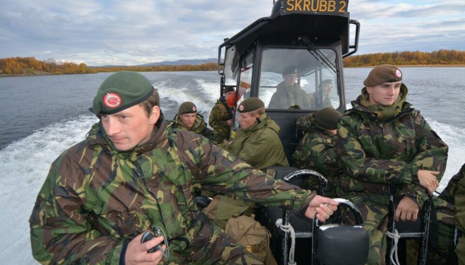 2/3 of Norway’s border with Russia runs in the rivers Pasvik and Grense Jakobselv. The military border guards use fast speed patrol boats in summer and autumn. Photo: Thomas Nilsen