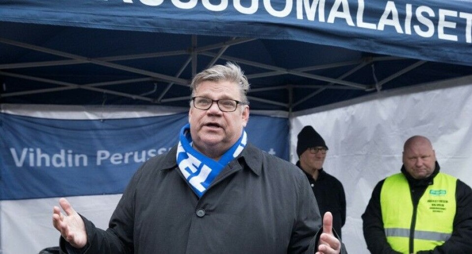 Timo Soini in Lapland. Photo: perussuomalaiset.fi