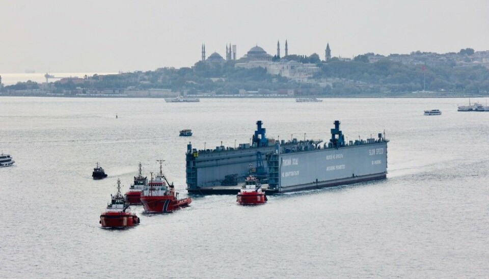 New Turkish floating dock for Russian nuclear icebreakers. Photo: Yörük Işık X/Twitter