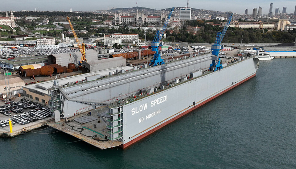The NB 110 floating dock built by Kuzey Star for Rosatom. Photo: Kuzey Star Shipyard website