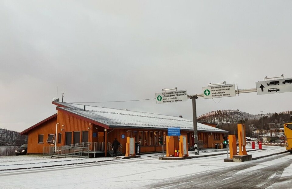 No queue at Storskog checkpoint in February. Traffic continues down. Photo: Thomas Nilsen