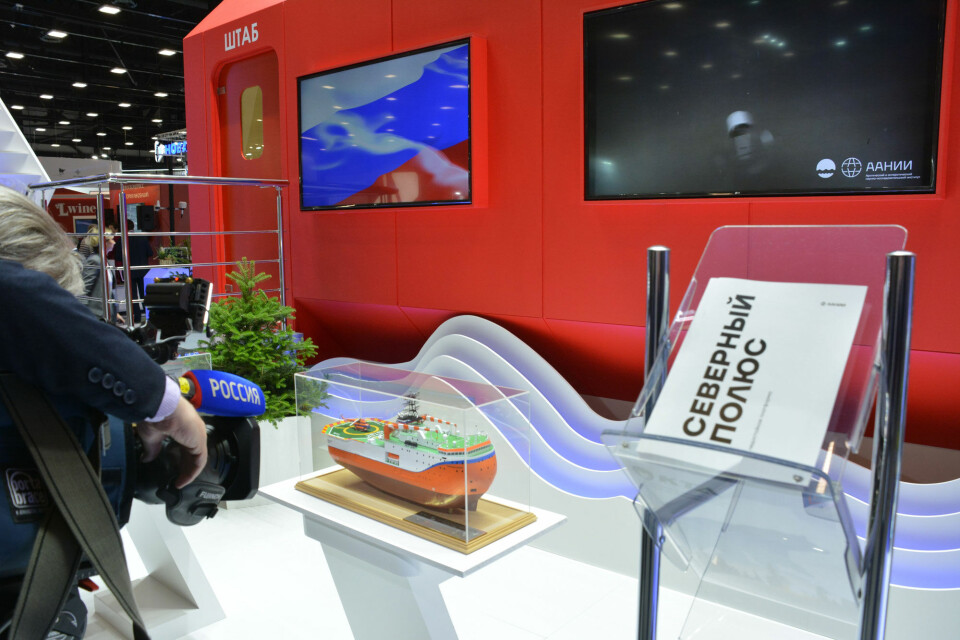 A model of the Severny Polyus at display. Photo: Atle Staalesen