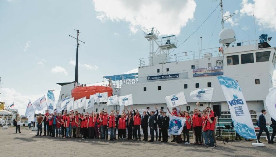 The 'Professor Molchanov' sailed out of Arkhangelsk on June 23 with a crew consisting of students, journalists and employees of research centres. Photo: Arctic Council / Russia