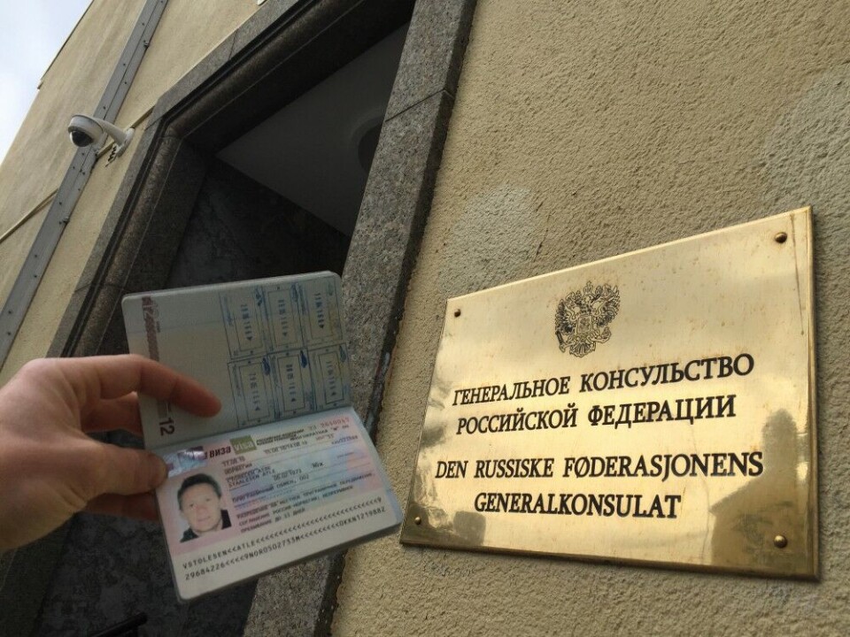Got it! The Russian General Consulate in Kirkenes, Norway, has issued about 5,500 visa-free travel permits. Photo: Atle Staalesen