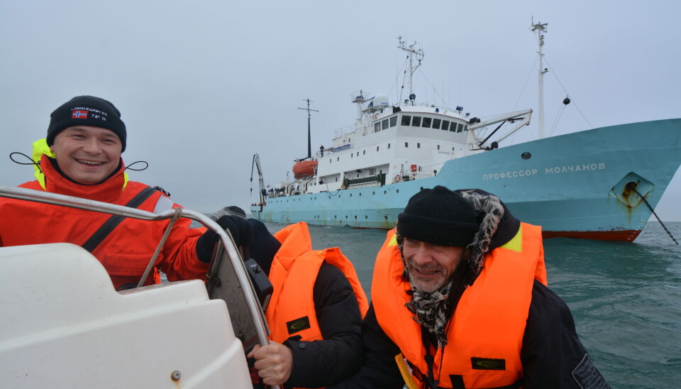 Russian Arctic research vessel “Professor Molchanov” on a joint Norwegian-Russian expedition to the Barents- and Kara Seas in 2013. Photo: Thomas Nilsen