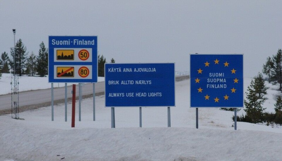 The Finnish border. Photo: Thomas Nilsen