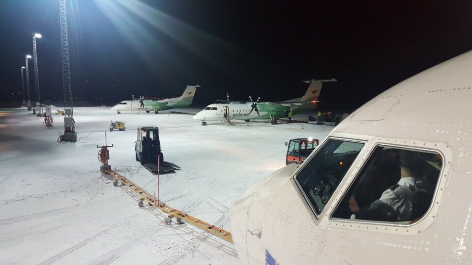 Из Киркенеса осуществляются полёты в Осло (SAS и «Norwegian»), Тромсё («Widerøe») и ряд мелких аэропортов на побережье Финмарка. Фото: Томас Нильсен