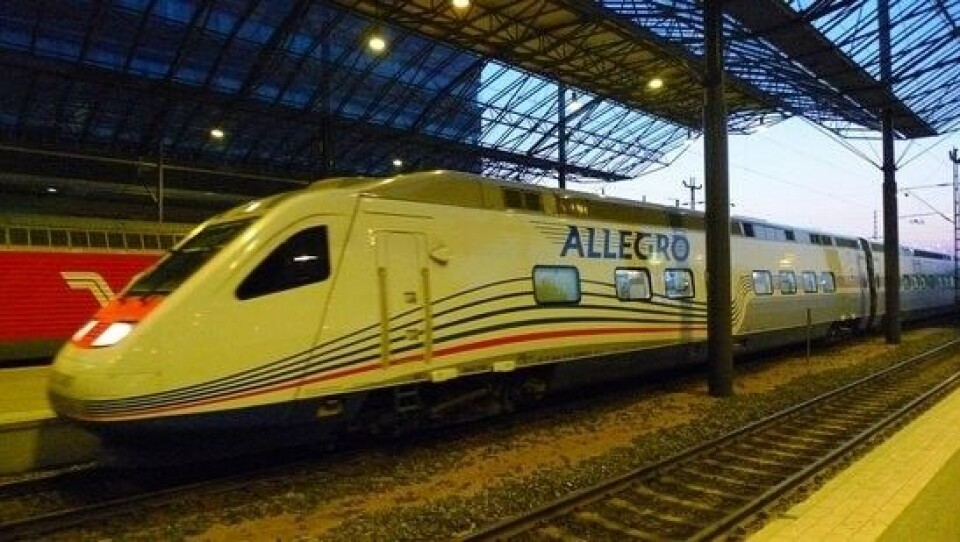 The train ride between St. Petersburg and Helsinki took 3 1/2 hours. Photo: Thomas Nilsen