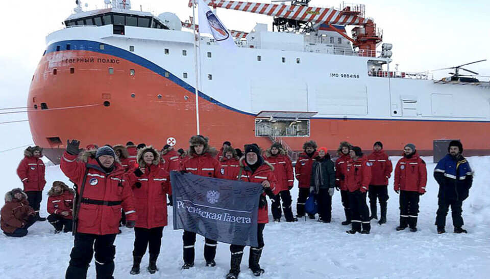 The 83-meter-long research vessel “Severny Polyus” is on its maiden voyage across the ice-covered top of the world. The tour is expected to take two years. Photo: Roshydromet