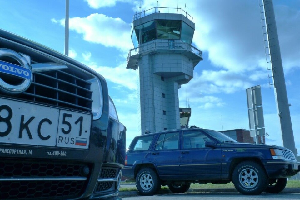 Russian car at Ivalo airport. Photo: Thomas Nilsen