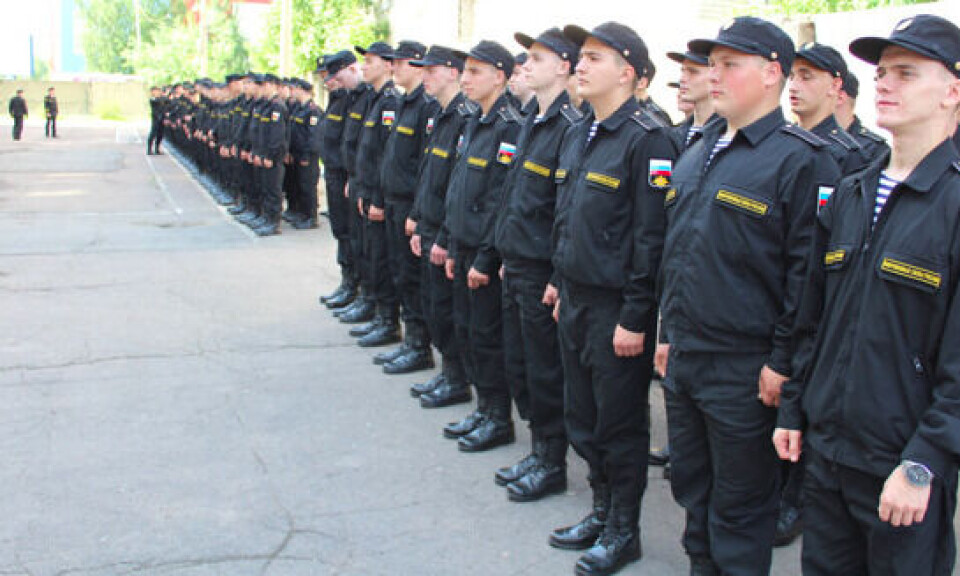 These young men line up for 12 months of military service in the Arctic. Photo: Russian Defense Ministry