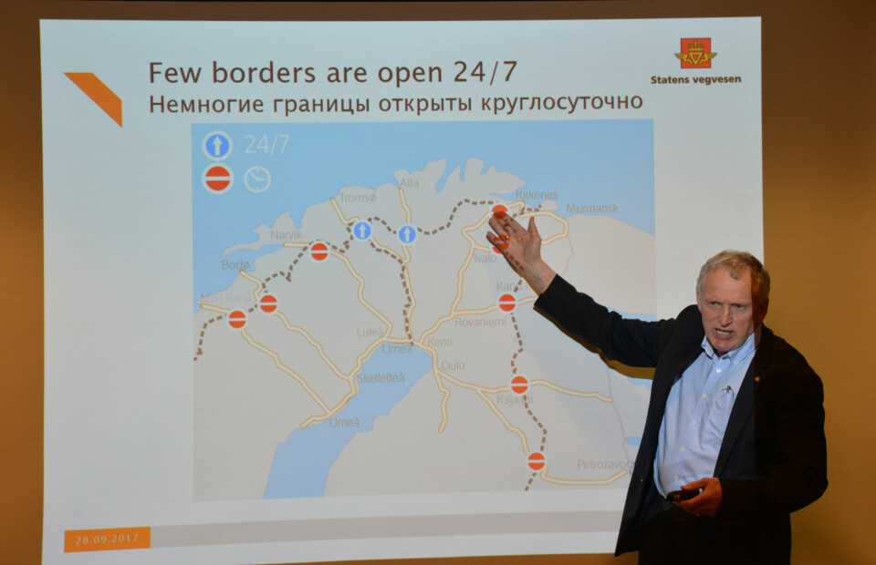 Leader of the Norwegian Public Roads Administration in Northern Norway, Torbjørn Naimak, wants longer opening hours at border. Photo: Atle Staalesen