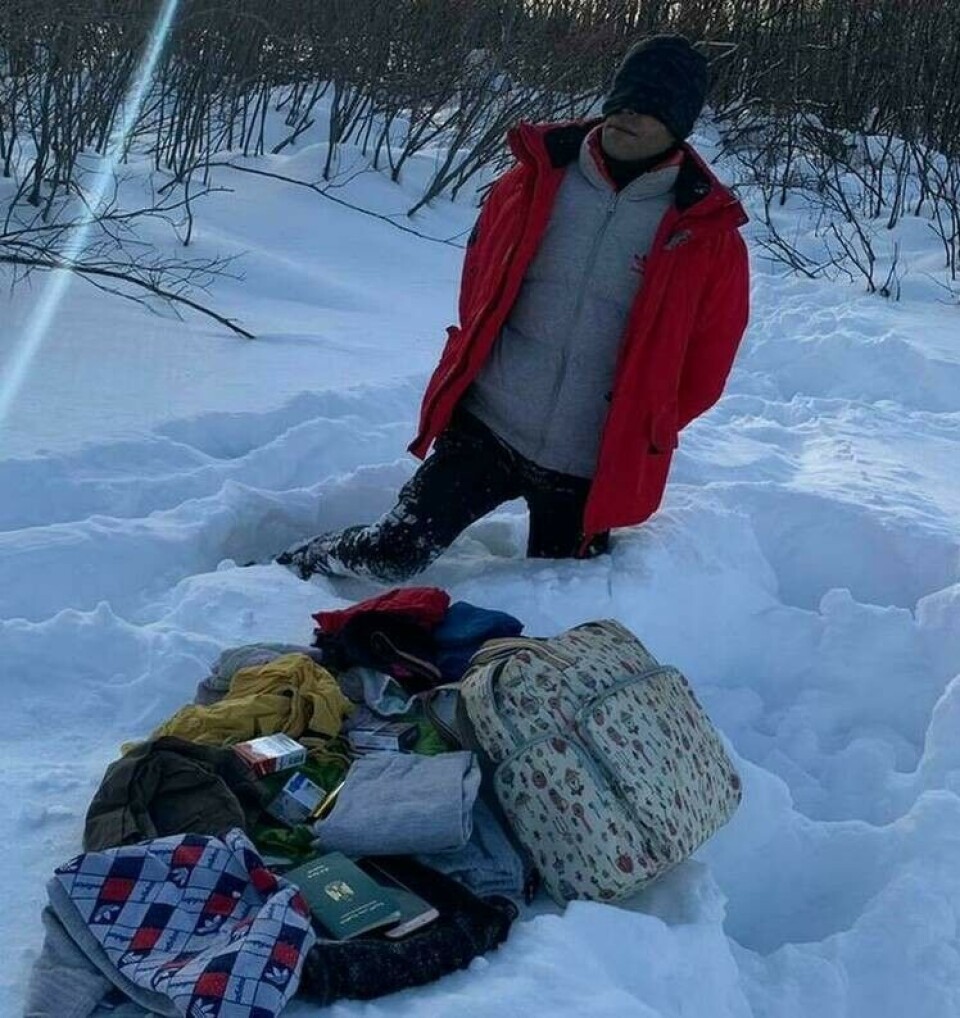 The three Egyptian citizens were detained after crossing into the border zone north of Zapolyarny. Photo: FSB Border Directorate