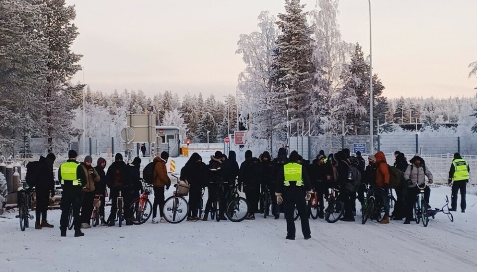 35 migrants crossed the border into Finland at Salla on Monday. Photo: Finnish Border Guards