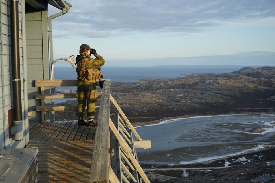 Norway’s northernmost Observation Post on the coast to the Barents Sea. Russia’s Sredny Peninsula is visible in the horizon. Photo: Thomas Nilsen