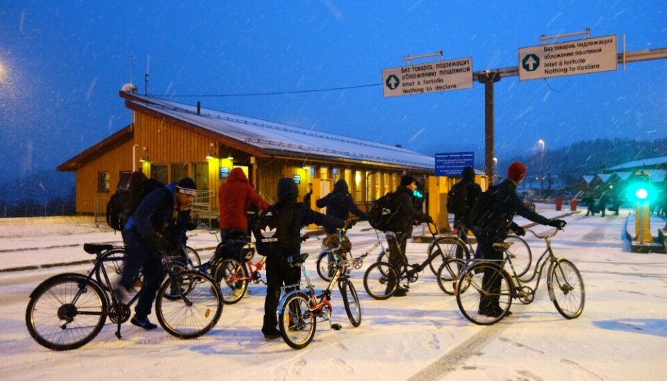 Migrants on Norway’s Storskog border crossing point in November 2015. Photo: Atle Staalesen