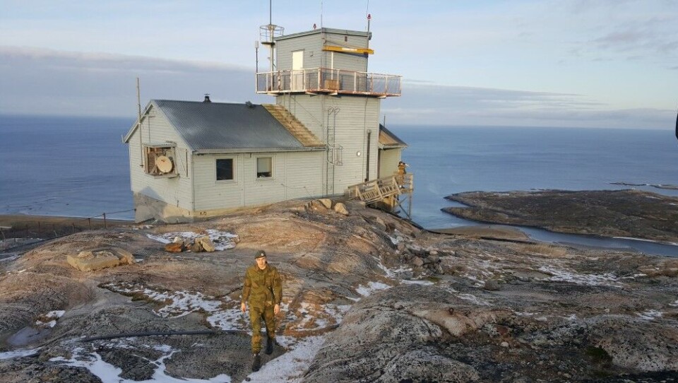 Norway's observation post on the coast to the Barents Sea with the border to Russia beneath. Photo: Thomas Nilsen