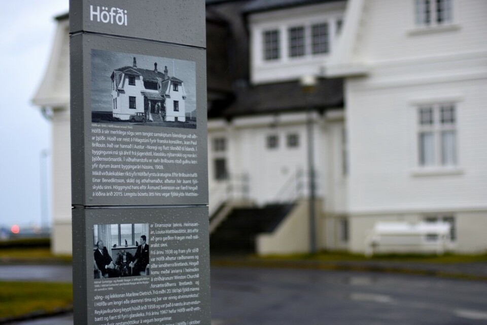 The Höfði House in Reykjavik where Michael Gorbachev and Ronald Reagan met for disarmament talks. Photo: Thomas Nilsen
