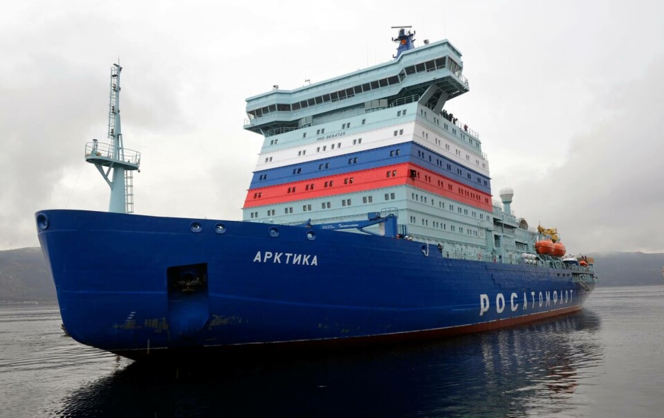The Arktika icebreaker in made first port call to Murmansk in October. Photo: Atomflot