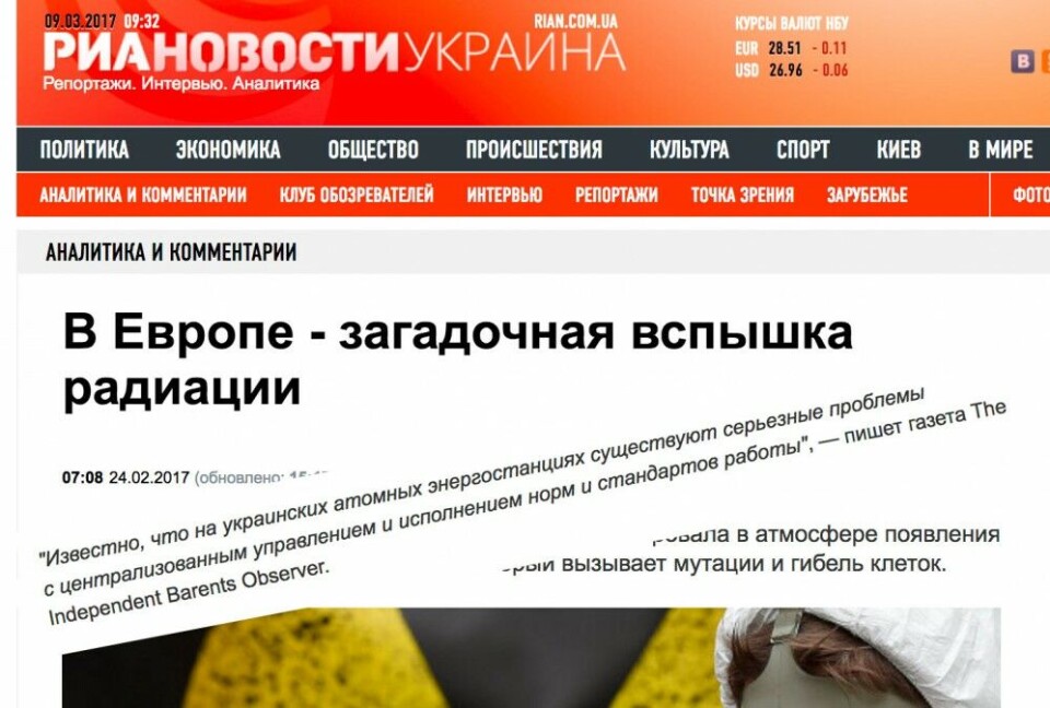 Russian state news agency misuses Barents Observer in fake news story
