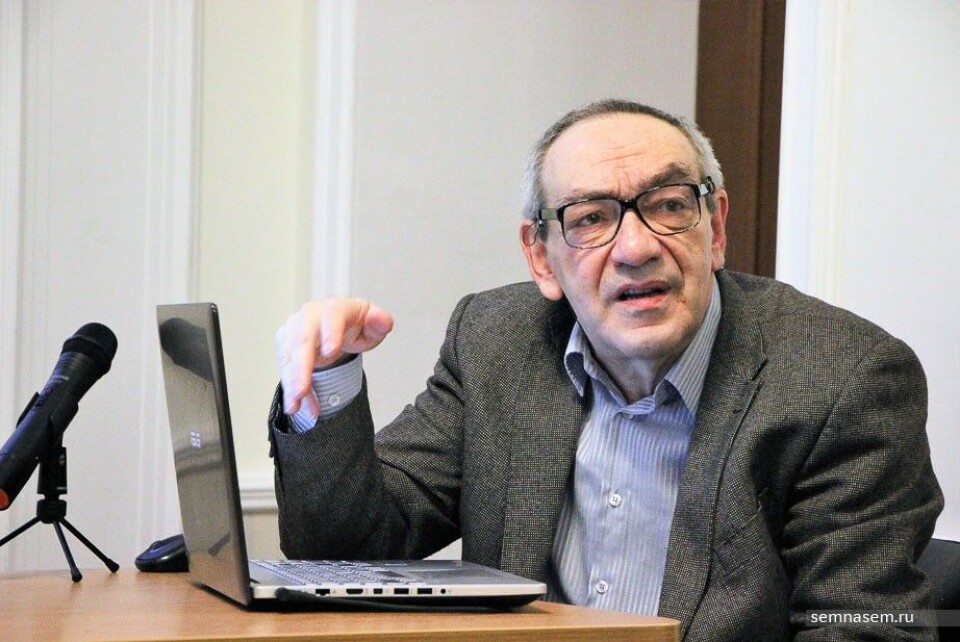 Alexander Daniel, chair of Memorial in St Petersburg, presents new database. Photo: Anna Yarovaya, 7x7-journal