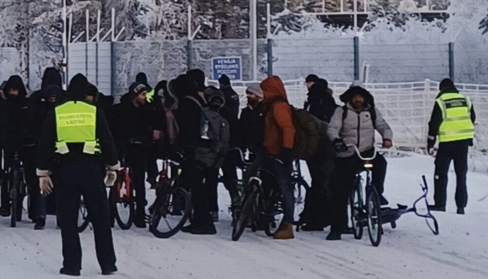 Migrants at the Salla checkpoint in November 2023. Photo: Finnish Border Guard