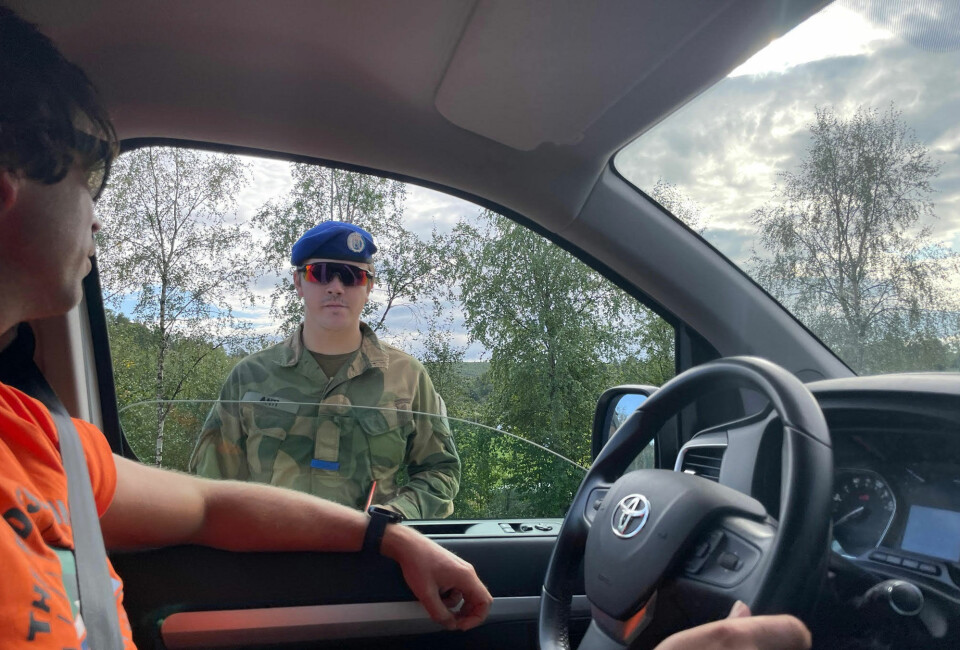 Home Guard soldier at the Norwegian-Finnish border. Photo: Atle Staalesen
