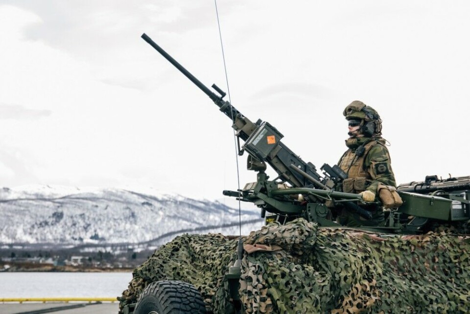 Norwegian military guards at the port of Tønsnes, some 10 kilometers north of Tromsø city center. Photo: Helene Sofie Thorkildsen/Forsvaret