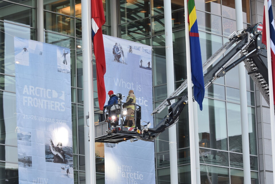 Making ready for Arctic Frontiers. Photo: Thomas Nilsen