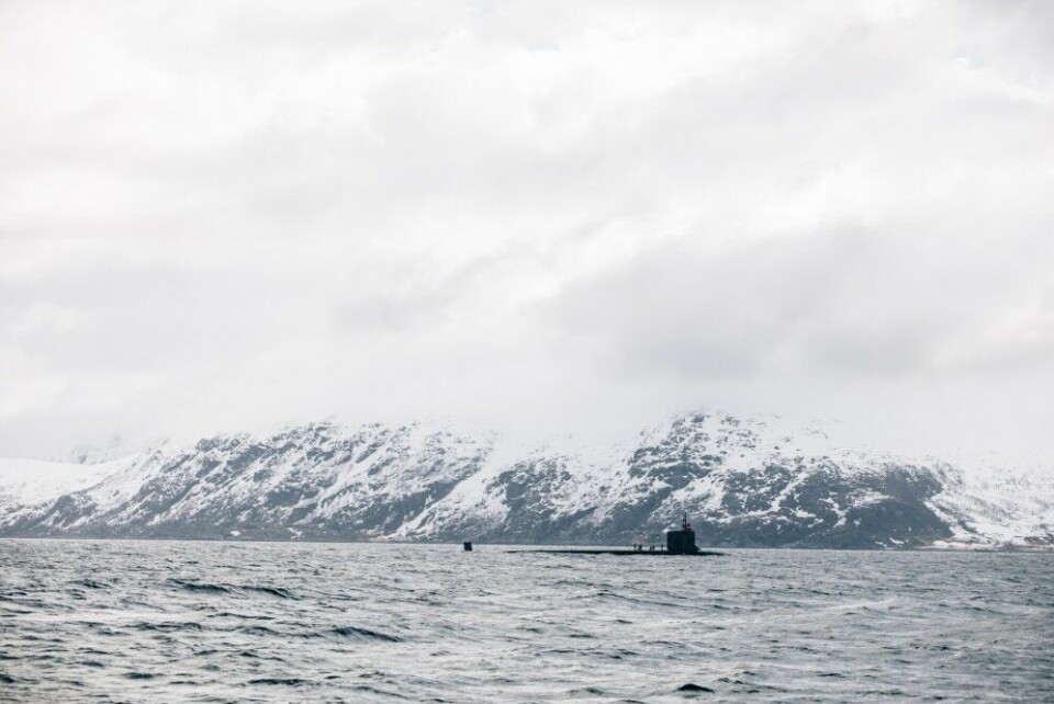 Fresh air for the crew for first time after weeks of underwater patrol. Here north of Tromsø Monday morning. Photo: Helene Sofie Thorkildsen/Forsvaret