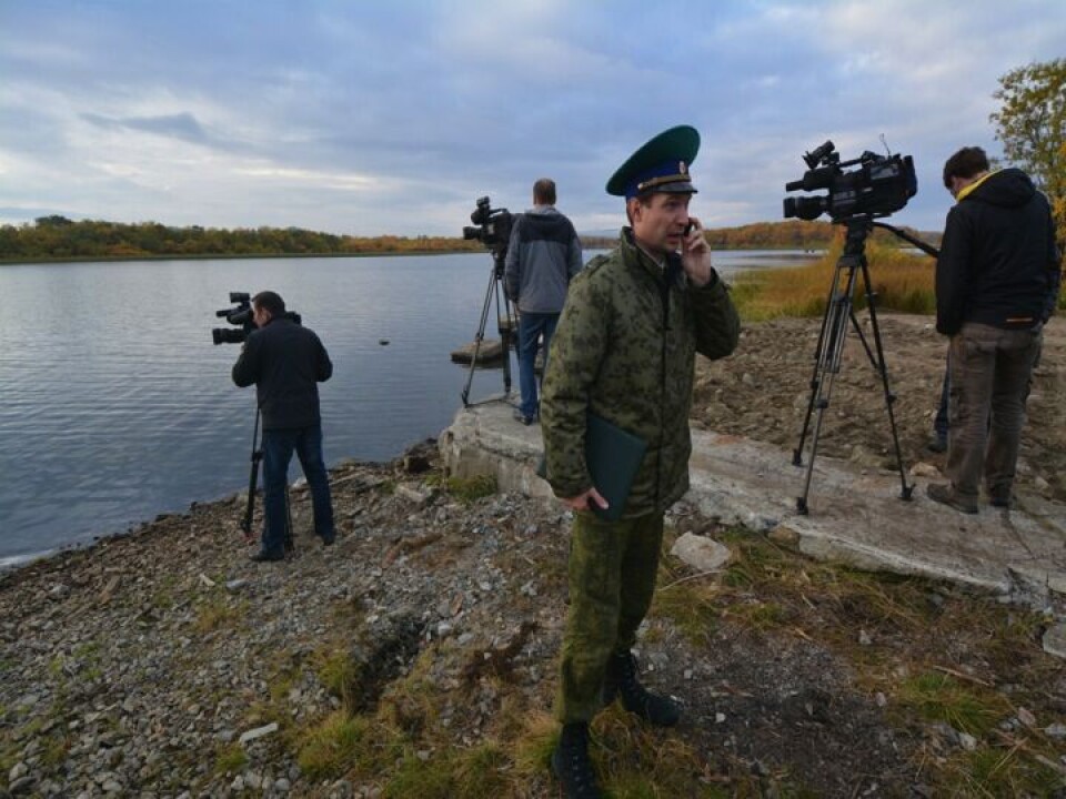 Журналисты в российско-норвежском приграничье. Фото: Томас Нильсен