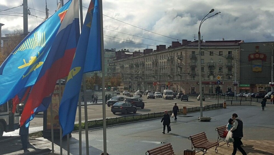 Murmansk city centre, the five corner square. Photo: Thomas Nilsen